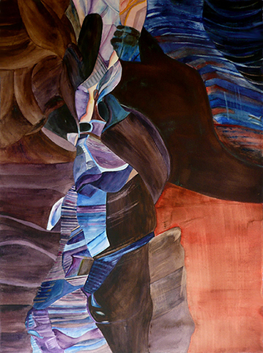 <i>Phoenix </i><br />aquarelle sur papier Arches,  2010, 76 x 56 cm<br />collection privée